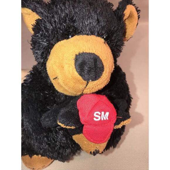 Great Smoky Mountain Plush Black Bear with Red Ribbon Stuffed Animal 10” - Picture 4 of 7